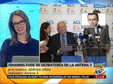 Iohannis fuge de dezbaterea electorală de la Antena 3