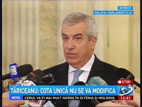 Tăriceanu: Cota unică nu se va modifica