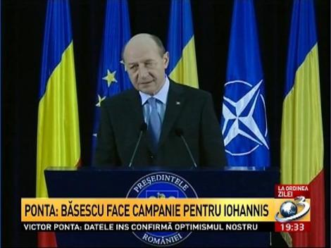 Băsescu s-a poziționat în tabăra ACL. Ponta: Face campanie pentru Iohannis, singura lui speranță că nu va ajunge în închisoare