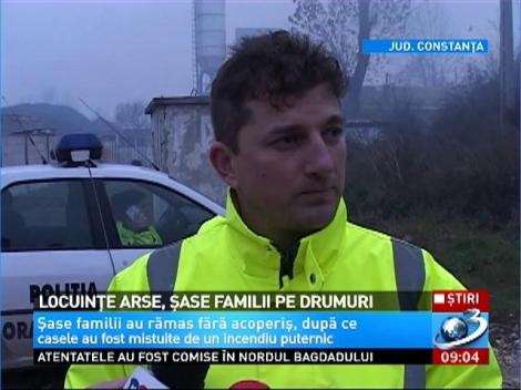 Un incendiu puternic din Constanţa a lăsat 6 familii fără case