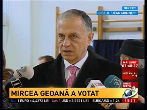 Cu ce g&acirc;nd a vot Mircea Geoană