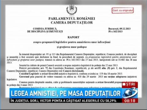 Camera Deputaţilor ia astăzi &icirc;n discuţie legea amnistiei şi graţierii. "Trebuie respinsă definitiv această lege"