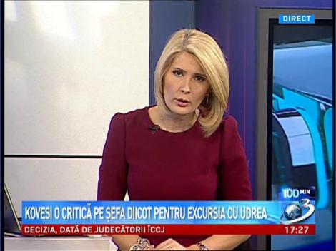 Kovesi o critică pe şefa DIICOT pentru excursia cu Udrea