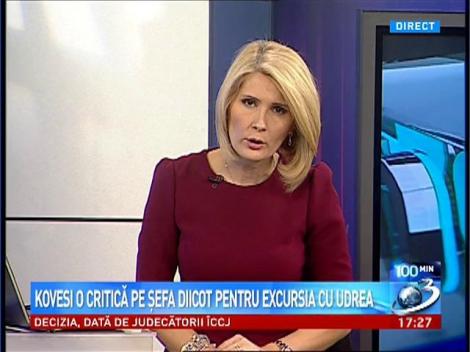 Kovesi o critică pe şefa DIICOT pentru excursia cu Udrea