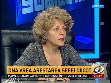 Adina Anghelescu: Aşa cum Maior sugerează fuziunea SRI cu SIE, cred că există un plan de absorbţie a DIICOT-ului de către DNA