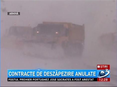 Contracte de deszăpezire, anulate în prag de iarnă