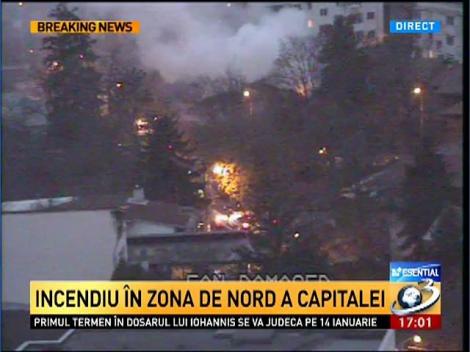 Incediu &icirc;n zona de nord a Capitalei