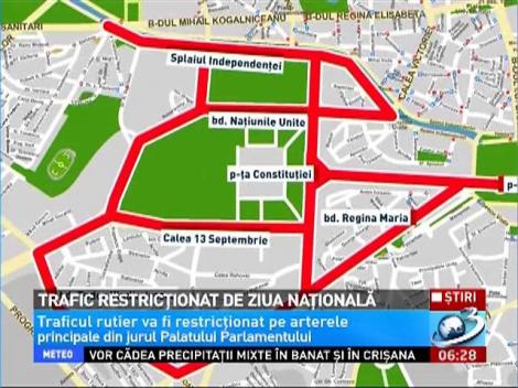 Ce străzi vor fi închise pentru parada militară de 1 Decembrie. Locul de întâlnire va fi Bulevardul Unirii