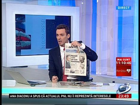 Mircea Badea: Avem un ziar care titrează "Nemţii care au unit România" Poftim?
