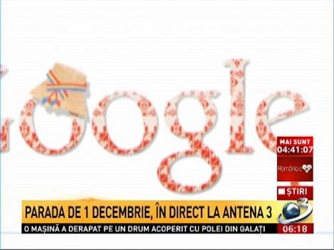 Google sărbătoreşte Ziua Naţională a României printr-un logo special