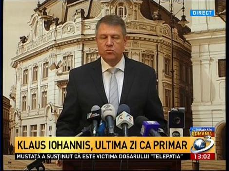 Klaus Iohannis: A fost o onoare să fiu primar timp de 14 ani