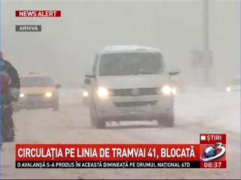 Circulaţia pe linia de tramvai 41, BLOCATĂ