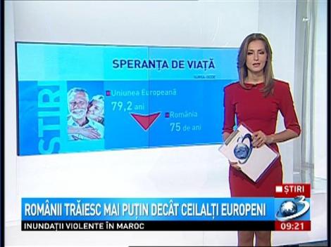 Rom&acirc;nii trăiesc mai puţin dec&acirc;t ceilalţi europeni