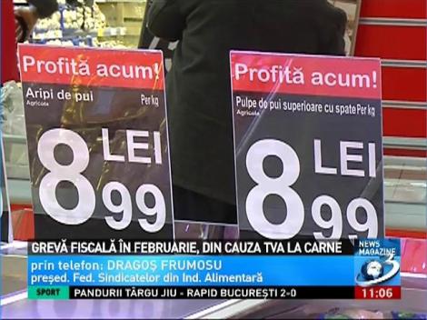 Patronatele din industria alimentară ameninţă cu greva fiscală din cauza TVA la carne