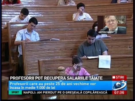 Profesorii pot recupera salariile tăiate