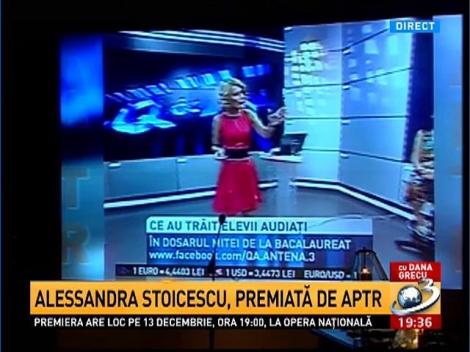 Alessandra Stoicescu, premiată de APTR