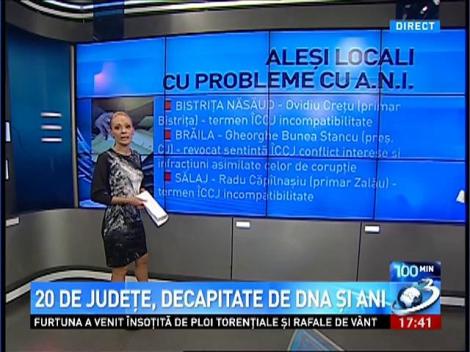 100 de Minute: 20 de judeţe, decapitate de DNA şi ANI