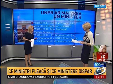 100 de Minute: Ce miniştri pleacă şi ce ministere dispar