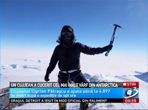 Un clujean a cucerit cel mai înalt vârf din Antartica