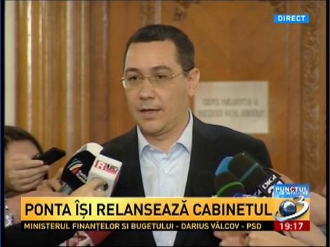 Ponta &icirc;şi relansează cabinetul. Cine face parte din noul Executiv