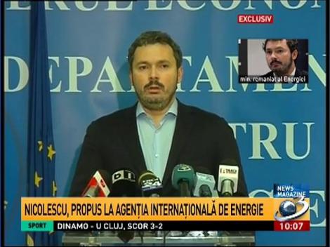Răzvan Nicolescu, propunerea Comisiei Europene la şefia Agenţiei Internaţionale pentru Energie