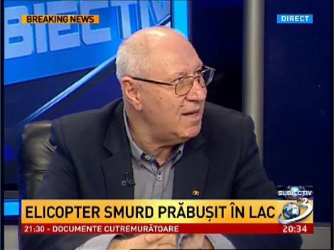 Dan Constantin: Elicopterul SMURD era dotat pentru zbor la vedere, nu avea echipament de zbor instrumental