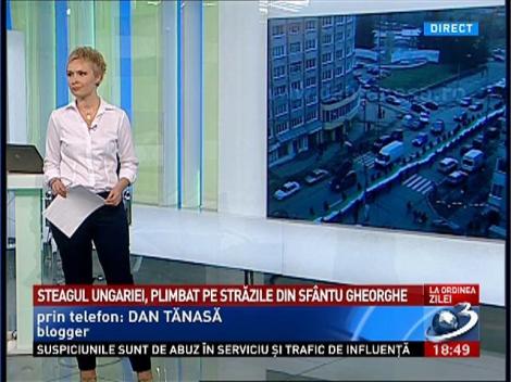 La Ordinea Zilei: Steagul Ungariei, plimbat pe străzile din Sfântu Gheorghe