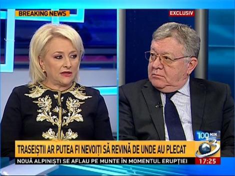 100 de Minute: Europarlamentarul Viorica Dăncilă, despre ordonanţa primarilor traseişti