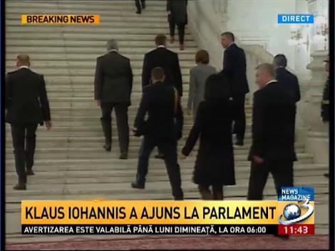 Klaus Iohannis a ajuns la Parlament