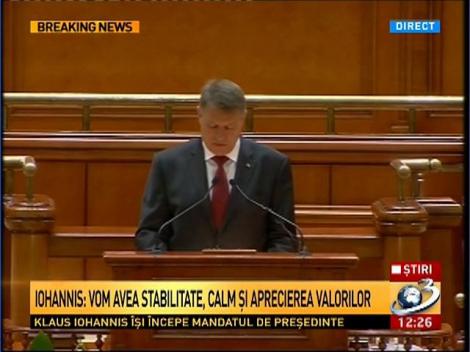 Iohannis: Voi fi preşedintele tuturor rom&acirc;nilor. Trebuie să ne apucăm de treabă
