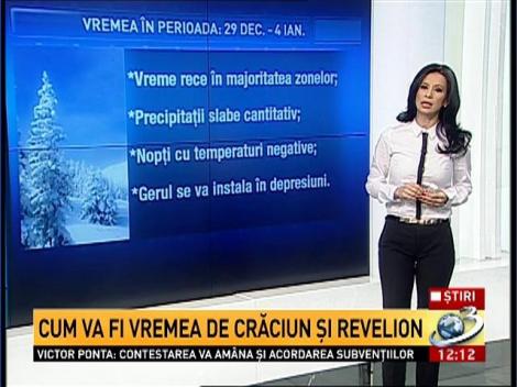 Cum va fi vremea de Crăciun şi Revelion