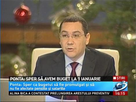 Victor Ponta: Sper să avem buget la 1 ianuarie