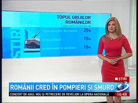 Rom&acirc;nii cred &icirc;n pompieri și SMURD. Care este și topul ne&icirc;ncrederii