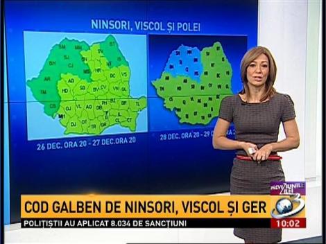 COD GALBEN de ninsori, viscol şi ger