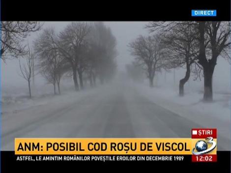 ANM: Posibil COD ROŞU  de viscol