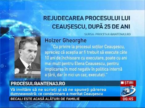 Procesul lui Ceauşescu, rejudecat la Antena 3