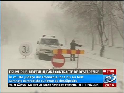 Drumurile judeţului, fără contracte de deszăpezire