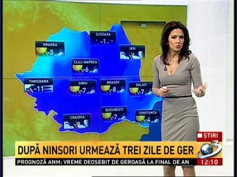 Vreme deosebit de rece, &icirc;ncep&acirc;nd de marţi seară