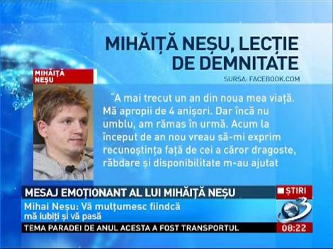 Mesaj emoţionant al lui Mihăiţă Neşu