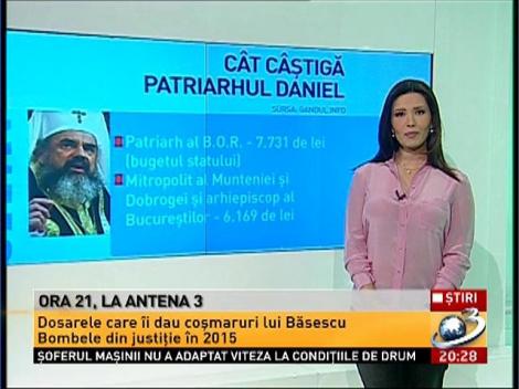 Patriarhul Daniel câştigă dublu faţă de preşedintele României