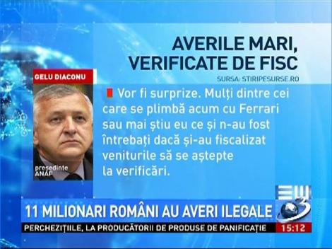 11 milionari români au averi ilegale