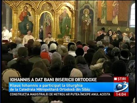 Iohannis a dat bani bisericii ortodoxe