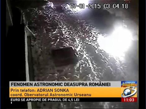 Imagini spectaculoase! Un METEOR a apărut deasupra României