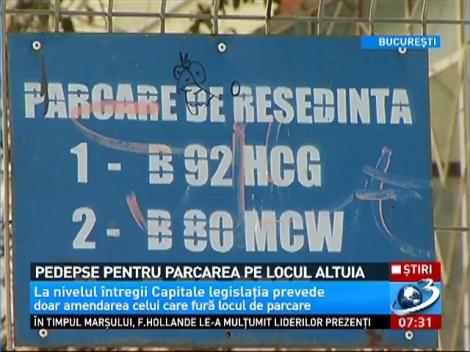 Pedepse pentru parcarea pe locul altuia