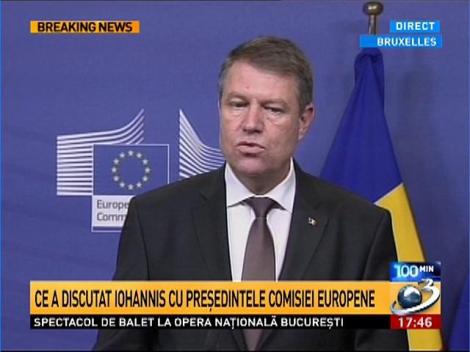 Iohannis, prima vizită oficială la Bruxelles. Imagini de la conferinţa de presă cu Jean-Claude Junker