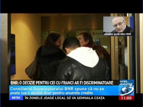 BNR: O decizie pentru cei cu franci elveţieni ar fi discriminatorie