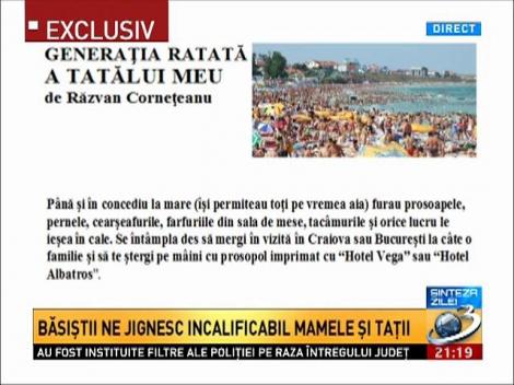 Sinteza Zilei: Basistii ne jignesc incalificabil mamele si tatii