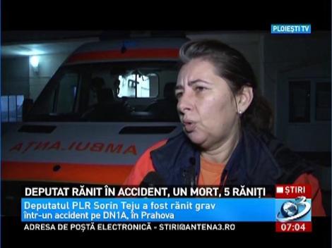 Parlamentarul rănit &icirc;n accidentul de pe DN1, transferat la un spital din Capitală. O persoană a murit