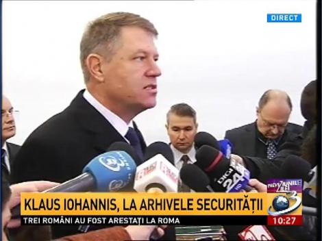 Iohannis, la arhivele Securităţii: Aici e o parte din istoria noastră