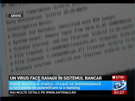 Sistemul informatic din România, în ALERTĂ MAXIMĂ. Zeci de mii de mesaje care conţin un VIRUS bancar ar putea "infecta" clienţii bancilor